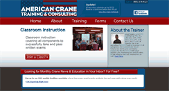 Desktop Screenshot of americancranetraining.com